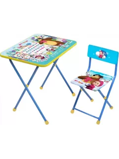 Комплект детской мебели (арт. КП2/2 с азбукой №2) голубой