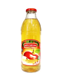 Сок яблочный восстановленный осветленный "Дары Баксана" в стеклянной бутылке, 1л.