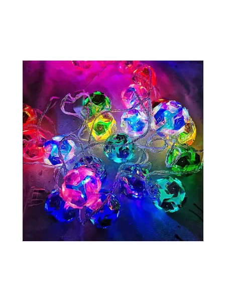 Гирлянда розочки 15 ламп разноцветная