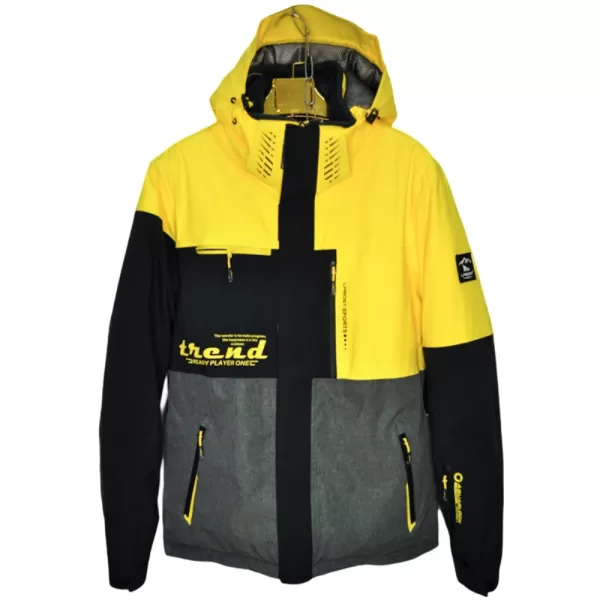 Куртка мужская LM82077-1, Цвет: Черно-желтый