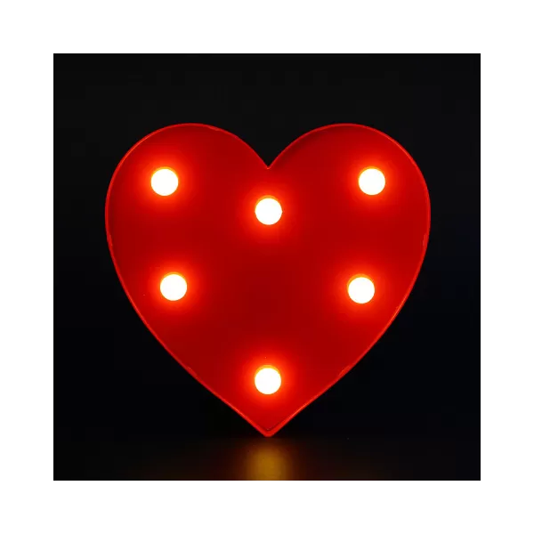 Светильник LED в форме сердца, 17х16,2х3,3см, 2xАА, пластик, 2 цвета