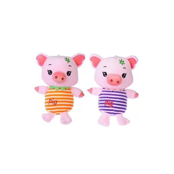 МЕШОК ПОДАРКОВ Игрушка мягкая "Свинка в полосатой футболке", полиэстер, 25 см, 2 цвета
